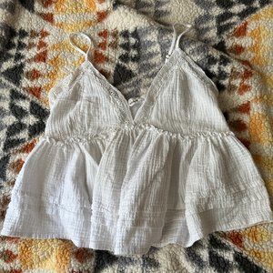 NWOT White Babydoll Cami